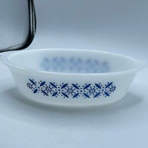 Vintage Glasbake “Blue Daisy” or “Star Daisy “ 1quart casserole dish.